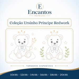 Coleção Ursinho Príncipe Redwork
