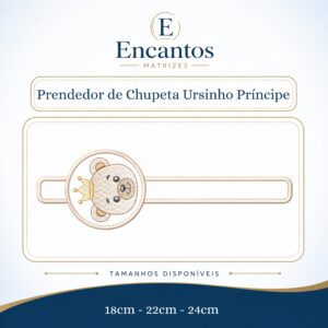 Prendedor de Chupeta Ursinho Príncipe